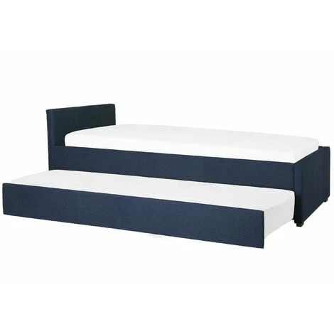 Divano Letto Estraibile In Tessuto Blu Navy Rete A Doghe 80 X 200 Cm Marmande 3 Divano Letto Estraibile In Tessuto Blu Navy Rete A Doghe 80 X 200 Cm Marmande