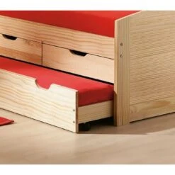 Dmora Letto Con Secondo Letto A Estrazione E Cassetti, Colore Rovere, Cm 98 X 63 X 205., Con Imballo Rinforzato -Cameretta Per Bambini 23993304 4