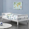 Letto Per Bambini Con Testiera E Pediera 70x140 Cm Letto Di Design Moderno In Legno Di Pino - Bianco -Cameretta Per Bambini 24061657 1