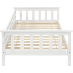 Letto Per Bambini Con Testiera E Pediera 70x140 Cm Letto Di Design Moderno In Legno Di Pino - Bianco 11 Letto Per Bambini Con Testiera E Pediera 70x140 Cm Letto Di Design Moderno In Legno Di Pino - Bianco -Cameretta Per Bambini 24061657 5