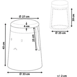 Pouf Per Bambini Poggiapiedi Imbottito Con Contenitore Bianco Samurai -Cameretta Per Bambini 24114784 3