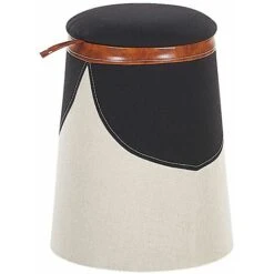 Pouf Per Bambini Poggiapiedi Imbottito Con Contenitore Bianco Apache