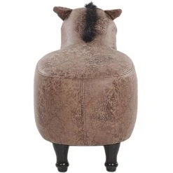 Pouf Per Bambini In Tessuto Effetto Pelle Marrone Scuro Gambe In Legno Horse 11 Pouf Per Bambini In Tessuto Effetto Pelle Marrone Scuro Gambe In Legno Horse -Cameretta Per Bambini 25981979 5
