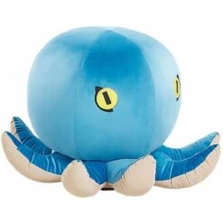 Pouf Per Bambini In Velluto Blu A Forma Di Animaletto Marino Octopus