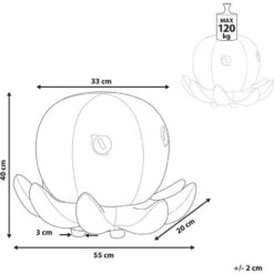 Pouf Per Bambini In Velluto Blu A Forma Di Animaletto Marino Octopus -Cameretta Per Bambini 25981998 3
