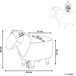 Pouf Per Bambini In Tessuto Effetto Pelle Beige Con Gambe In Legno Horse 9 Pouf Per Bambini In Tessuto Effetto Pelle Beige Con Gambe In Legno Horse -Cameretta Per Bambini 25982026 3