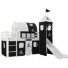 Hommoo Letto A Castello Per Bambini Scivolo E Scala In Pino 97x208cm VD22005 -Cameretta Per Bambini 26584065 1
