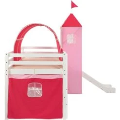 Hommoo Letto A Castello Per Bambini Scivolo E Scala In Pino 97x208cm VD22006 9 Hommoo Letto A Castello Per Bambini Scivolo E Scala In Pino 97x208cm VD22006 -Cameretta Per Bambini 26584067 3