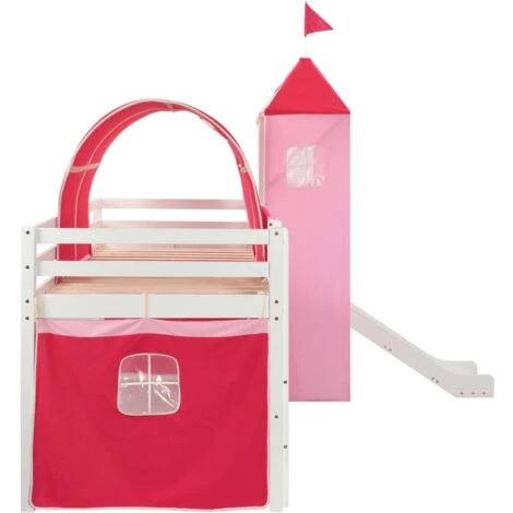 Hommoo Letto A Castello Per Bambini Scivolo E Scala In Pino 97x208cm VD22006 5 Hommoo Letto A Castello Per Bambini Scivolo E Scala In Pino 97x208cm VD22006 - immagine 3