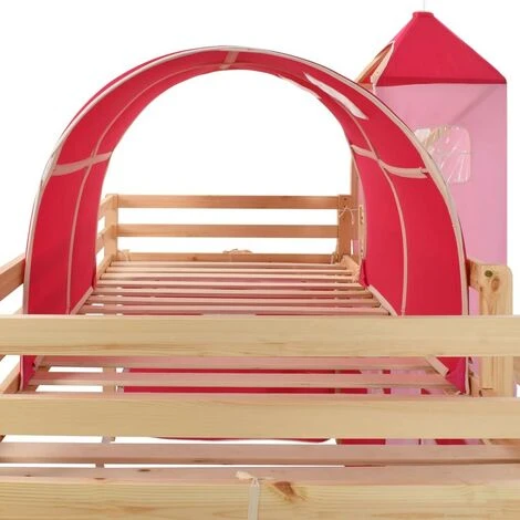 Hommoo Letto A Castello Per Bambini Scivolo E Scala In Pino 97x208cm VD22008 6 Hommoo Letto A Castello Per Bambini Scivolo E Scala In Pino 97x208cm VD22008 - immagine 4