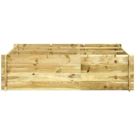 Letto Rialzato 150x100x40 Cm In Legno Impregnato VidaXL 4 Letto Rialzato 150x100x40 Cm In Legno Impregnato VidaXL - immagine 2