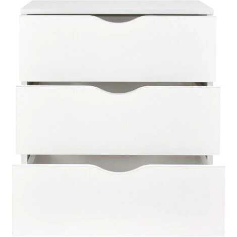 Casettiera Roma Bianca In Legno Con Cassetti 5 Casettiera Roma Bianca In Legno Con Cassetti - immagine 3