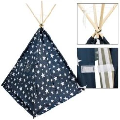 Tenda Tipi Per Bambini Da Gioco Cameretta Giocattolo Interno Esterno Tende Blu -Cameretta Per Bambini 26924558 4