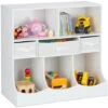 Relaxdays Scaffale Portagiochi Per Bambini, 75 X 80 X 40 Cm, Libreria Con 8 Scomparti, Mobile Arredo Cameretta, Bianco -Cameretta Per Bambini 28417993 1