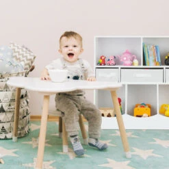 Relaxdays Scaffale Portagiochi Per Bambini, 75 X 80 X 40 Cm, Libreria Con 8 Scomparti, Mobile Arredo Cameretta, Bianco 9 Relaxdays Scaffale Portagiochi Per Bambini, 75 X 80 X 40 Cm, Libreria Con 8 Scomparti, Mobile Arredo Cameretta, Bianco -Cameretta Per Bambini 28417993 3