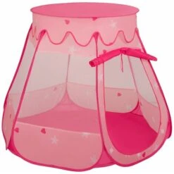 Selonis Tenda 105X90cm/200 Palline Castello Con Palline Colorate Per Bambini, Rosa:Rosa Chiaro/Trasparente -Cameretta Per Bambini 28780764 3