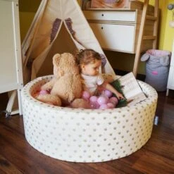 KiddyMoon 90X40cm/SENZA Palline Piscina Di Palline Colorate Per Bambini Tondo Fabbricato In EU, Rosa:Grigio/Bianco/Rosa 9 KiddyMoon 90X40cm/SENZA Palline Piscina Di Palline Colorate Per Bambini Tondo Fabbricato In EU, Rosa:Grigio/Bianco/Rosa -Cameretta Per Bambini 28783581 4