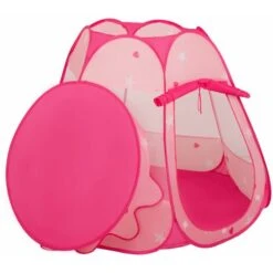 Selonis Tenda 105X90cm/100 Palline Castello Con Palline Colorate Per Bambini, Rosa:Azzurro/Rosa Chiaro/Perla -Cameretta Per Bambini 28825327 4