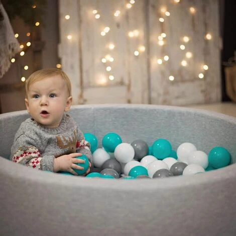 KiddyMoon 90X30cm/200 Palline ∅ 7CM Piscina Di Palline Colorate Per Bambini Tondo Fabbricato In EU, Nero:Bianco/Grigio/Nero/Oro 5 KiddyMoon 90X30cm/200 Palline ∅ 7CM Piscina Di Palline Colorate Per Bambini Tondo Fabbricato In EU, Nero:Bianco/Grigio/Nero/Oro - immagine 3