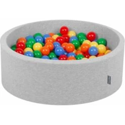 KiddyMoon 700 ∅ 7CM Palline Morbide Colorate Per Piscina Bambini Fatto In EU, Giallo/Verde/Blu/Arancione -Cameretta Per Bambini 28825494 4