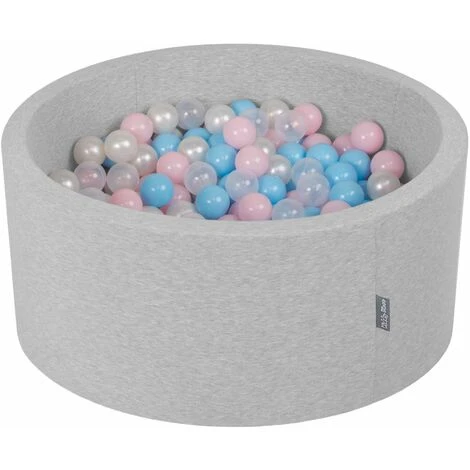 KiddyMoon 50 ∅ 7CM Palline Morbide Colorate Per Piscina Bambini Fatto In EU, Azzurro/Rosa Chiaro/Perla 6 KiddyMoon 50 ∅ 7CM Palline Morbide Colorate Per Piscina Bambini Fatto In EU, Azzurro/Rosa Chiaro/Perla - immagine 4