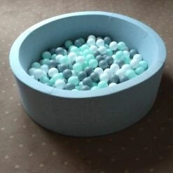 Selonis Piscina Soffice Per Bambini 90X30cm/200 Palline Rotonda, Grigio Ch:Bianco/Grigio/Rosa Ch -Cameretta Per Bambini 28825502 4