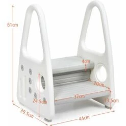 Sgabello A 2 Gradini Per Bambini, Scaletta Alzabimbo Antiscivolo, Per Cucina Bagno, In Plastica, Capacita Di Carico 50kg -Cameretta Per Bambini 29611759 5