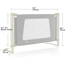 Barriera Letto Altezza Regolabile, Sponda Di Sicurezza Per Bambini Spondina Letto Anti Caduta (150cm) -Cameretta Per Bambini 30679822 4