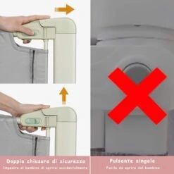 Barriera Letto Altezza Regolabile, Sponda Di Sicurezza Per Bambini Spondina Letto Anti Caduta (180cm) -Cameretta Per Bambini 30679951 5