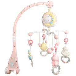BATHRINS®Campanello Da Letto,Lettino Per Bebè, Sonaglio Rosa Per Proiezione Di Musica Per Bambini -Cameretta Per Bambini 30947688 3