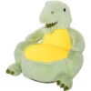 HOMCOM Poltroncina Per Bambini Antiscivolo A Forma Di Dinosauro In Peluche Verde -Cameretta Per Bambini 30953864 1