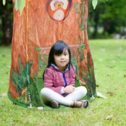 Relaxdays Tenda Per Bambini Ad Albero, Casetta Giocattolo Per Bambini & Bambine, Interno & Esterno, Marrone/Grigio -Cameretta Per Bambini 31803864 3