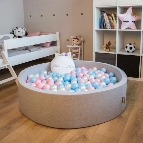 KiddyMoon 120X30cm/SENZA Palline Piscina Per Bambini Tondo Fabbricato In EU, Rosa:Rosa Chiaro/Perla/Trasparente 4 KiddyMoon 120X30cm/SENZA Palline Piscina Per Bambini Tondo Fabbricato In EU, Rosa:Rosa Chiaro/Perla/Trasparente - immagine 2