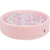KiddyMoon 120X30cm/1000 Palline ∅ 7CM Piscina Di Palline Colorate Per Bambini Tondo Fabbricato In EU, Rosa:Rosa Chiaro/Perla/Trasparente -Cameretta Per Bambini 33029767 1