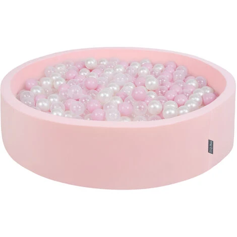 KiddyMoon 120X30cm/1000 Palline ∅ 7CM Piscina Di Palline Colorate Per Bambini Tondo Fabbricato In EU, Rosa:Rosa Chiaro/Perla/Trasparente 3 KiddyMoon 120X30cm/1000 Palline ∅ 7CM Piscina Di Palline Colorate Per Bambini Tondo Fabbricato In EU, Rosa:Rosa Chiaro/Perla/Trasparente