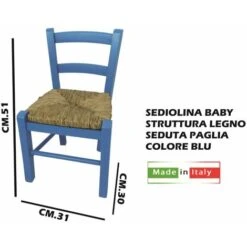 SEDIOLINA BABY PAGLIA COLORE BLU