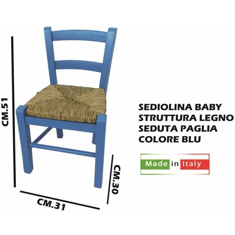 SEDIOLINA BABY PAGLIA COLORE BLU 3 SEDIOLINA BABY PAGLIA COLORE BLU