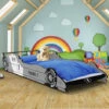 Letto Per Bambini Formula 1 Macchina Da Corsa 90x200cm Con Rete A Doghe Inclusa Argento Letti In Legno Per Bimbi 2 Letto Per Bambini Formula 1 Macchina Da Corsa 90x200cm Con Rete A Doghe Inclusa Argento Letti In Legno Per Bimbi -Cameretta Per Bambini 34726859 1