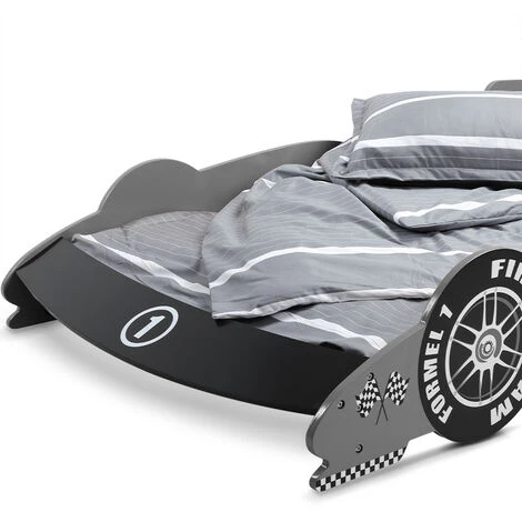 Letto Per Bambini Formula 1 Macchina Da Corsa 90x200cm Con Rete A Doghe Inclusa Argento Letti In Legno Per Bimbi 7 Letto Per Bambini Formula 1 Macchina Da Corsa 90x200cm Con Rete A Doghe Inclusa Argento Letti In Legno Per Bimbi - immagine 5