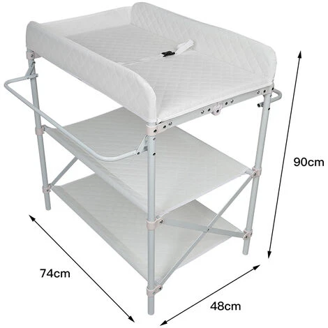 Fasciatoio Bianco, Fasciatoio + 2 Ripiani, Ruote 6 Fasciatoio Bianco, Fasciatoio + 2 Ripiani, Ruote - immagine 4