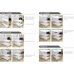 Fasciatoio Bianco, Fasciatoio + 2 Ripiani, Ruote 11 Fasciatoio Bianco, Fasciatoio + 2 Ripiani, Ruote -Cameretta Per Bambini 35184497 5