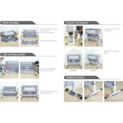 Culla 2 In 1 Bododo Carico Massimo 50 Kg Letto Aggiuntivo Regolabile In Altezza 92 58 70-87 Cm -Cameretta Per Bambini 35184553 5