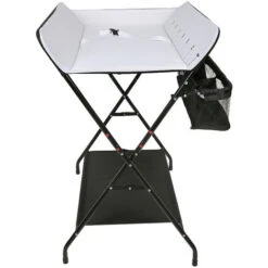 Fasciatoio Pieghevole Con Cesto Portaoggetti Per Cameretta Neonato - Nero-Bianco -Cameretta Per Bambini 35538811 3