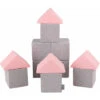 KiddyMoon Blocchi Morbidi Colorati 12 Pezzi Per Bambini 14Cm, Mix:Grigio Chiaro/Rosa -Cameretta Per Bambini 37462522 1