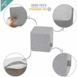 KiddyMoon Blocchi Morbidi Colorati 12 Pezzi Per Bambini 14Cm, Mix:Grigio Chiaro/Rosa -Cameretta Per Bambini 37462522 3