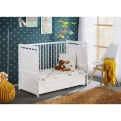 Letto Culla Bambini Con Cassetto Che Si Traforma In Letto Singolo In Legno Di Pino -Cameretta Per Bambini 37467158 3