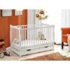 Letto Culla Bambini Neonati Con Cassettone 124x82x71 Cm In Legno Di Pino Ala Colore Bianco -Cameretta Per Bambini 37467160 1