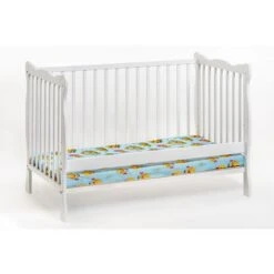 Letto Culla Bambini Neonati 124x82x71 Cm In Legno Di Pino Ala Colore Bianco -Cameretta Per Bambini 37467161 3