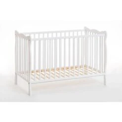 Letto Culla Bambini Neonati 124x82x71 Cm In Legno Di Pino Ala Colore Bianco -Cameretta Per Bambini 37467161 4