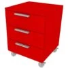 709C3 - Cassettiera Cameretta-ufficio L 45 Con Ruote E 3 Cassetti H.16, Con Guide A Chiusura Rallentata 45x45x60 (LxPxH) - Rosso 1 709C3 - Cassettiera Cameretta-ufficio L 45 Con Ruote E 3 Cassetti H.16, Con Guide A Chiusura Rallentata 45x45x60 (LxPxH) - Rosso -Cameretta Per Bambini 39160750 1